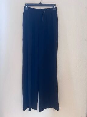 Express Black Wide-Leg Pants with Elastic Waist